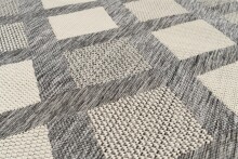 Teppich >Splash< in Creme / Grau, 100% Polypropylen - 150x80cm (LxB)