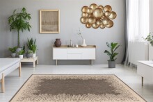 Teppich >Splash< in Braun / Creme, 100% Polypropylen - 170x120cm (LxB)