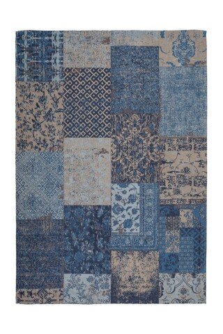 Teppich >Symphony< in Blau, 100% Baumwolle - 230x160cm (LxB)