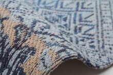 Teppich >Symphony< in Blau, 100% Baumwolle - 230x160cm (LxB)