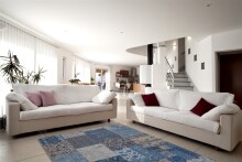 Teppich >Symphony< in Blau, 100% Baumwolle - 290x200cm (LxB)