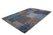 Teppich >Symphony< in Blau, 100% Baumwolle - 150x80cm (LxB)