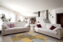 Teppich >Symphony< in Gold, 100% Baumwolle - 150x80cm (LxB)