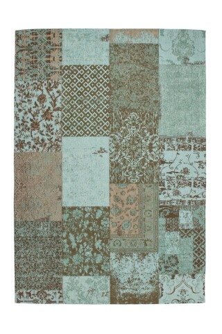 Teppich >Symphony< in Türkis, 100% Baumwolle - 230x160cm (LxB)