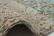 Teppich >Symphony< in Türkis, 100% Baumwolle - 230x160cm (LxB)
