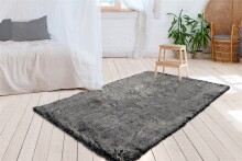 Teppich >Tender< in Anthrazit, 50% Modacryl / 50% Polyester - 150x80cm (LxB)