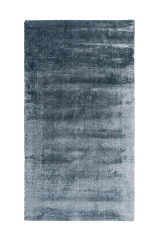 Teppich >Village< in Blau, 100% Viskose - 170x120cm (LxB)