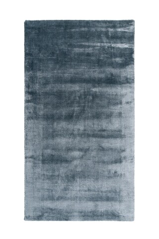 Teppich >Village< in Blau, 100% Viskose - 150x80cm (LxB)
