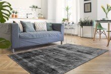 Teppich >Village< in Graphit, 100% Viskose - 150x80cm (LxB)