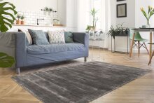 Teppich >Village< in Grau, 100% Viskose - 230x160cm (LxB)