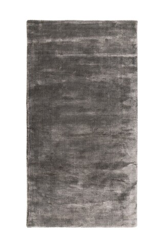 Teppich >Village< in Grau, 100% Viskose - 150x80cm (LxB)