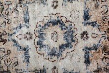 Teppich >Vintage< in Creme / Blau, 100% Modacryl - 290x200cm (LxB)