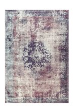 Teppich >Vintage< in Anthrazit, 100% Modacryl -...