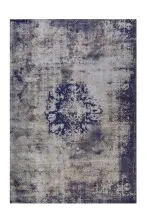 Teppich >Vintage< in Blau, 100% Modacryl -...