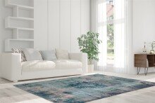 Teppich >Vintage< in Petrol, 100% Modacryl - 290x200cm (LxB)