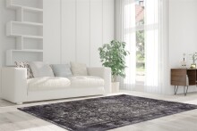 Teppich >Vintage< in Grau, 100% Modacryl -...