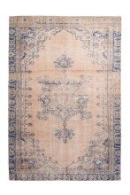 Teppich >Vintage< in Blau, 100% Modacryl -...