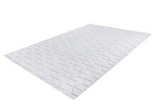 Teppich >Vivica< in Weiß / Graublau, 100% Polyester - 150x80cm (LxB)