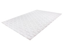 Teppich >Vivica< in Weiß / Rosé, 100% Polyester - 150x80cm (LxB)