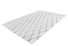 Teppich >Vivica< in Weiß / Anthrazit, 100% Polyester - 150x80cm (LxB)