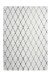 Teppich >Vivica< in Weiß / Anthrazit, 100% Polyester - 150x80cm (LxB)