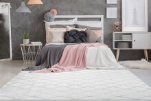 Teppich >Vivica< in Weiß / Graublau, 100% Polyester - 230x160cm (LxB)