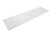 Teppich >Vivica< in Weiß / Graublau, 100% Polyester - 250x80cm (LxB)
