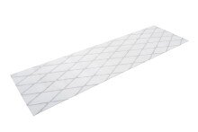 Teppich >Vivica< in Weiß / Graublau, 100% Polyester - 250x80cm (LxB)