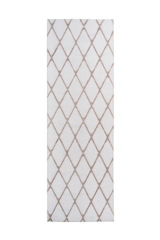 Teppich >Vivica< in Weiß / Rosé, 100% Polyester - 250x80cm (LxB)