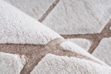 Teppich >Vivica< in Weiß / Taupe, 100% Polyester - 230x160cm (LxB)