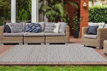 Teppich >Yoga< in Grau / Creme, 100% Polyester - 230x160cm (LxB)