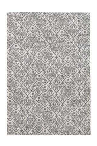 Teppich >Yoga< in Grau / Creme, 100% Polyester - 150x80cm (LxB)