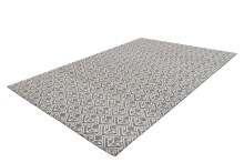 Teppich >Yoga< in Grau / Creme, 100% Polyester - 150x80cm (LxB)