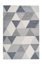 Teppich >Yoga< in Grau / Creme, 100% Polyester -...