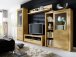 Wohnwand >Fenja< (4-teilig) in Kernbuche massiv - 309x203x46 (BxHxT)