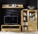 Wohnwand >Fenja< (3-teilig) in Kernbuche massiv - 243x175x46 (BxHxT)