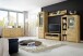 Wohnwand >Fenja< (3-teilig) in Kernbuche massiv - 243x175x46 (BxHxT)