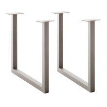 Kulissen-Esstisch >BROOKLYN< in Bianco geölt / Edelstahl - 220/320x73x100 (BxHxT)