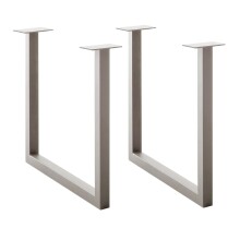 Kulissen-Esstisch >BROOKLYN< in Bianco geölt / Edelstahl - 280x73x100 (BxHxT)