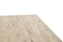 Kulissen-Esstisch >BROOKLYN< in Bianco geölt / Edelstahl - 280x73x100 (BxHxT)