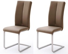 Esszimmerstuhl >Miafle III< (4er Set) in Cappuccino - 42x104x61 (BxHxT)