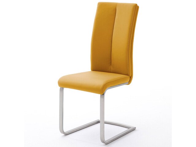 Esszimmerstuhl >Miafle III< (4er Set) in curry aus Metall - 42x104x61cm (BxHxT)