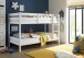 Etagenbett >Moritz< inkl. 2x Rollrost, weiss, Kiefer teilmassiv - 97x140x207cm (BxHxT)