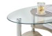 Couchtisch >PANTY< Sicherheitsglas, Ablage Artisan oder Sonoma Eiche - 42x90x55 (BxHxT)