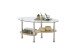 Couchtisch >PANTY< Sicherheitsglas, Ablage Artisan oder Sonoma Eiche - 42x90x55 (BxHxT)