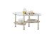 Couchtisch >PANTY< Sicherheitsglas, Ablage Artisan oder Sonoma Eiche - 42x90x55 (BxHxT)