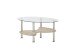Couchtisch >PANTY< Sicherheitsglas, Ablage Artisan oder Sonoma Eiche - 42x90x55 (BxHxT)