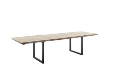 Kulissen-Esstisch >BROOKLYN< in Bianco geölt / Metall - 280x73x100 (BxHxT)