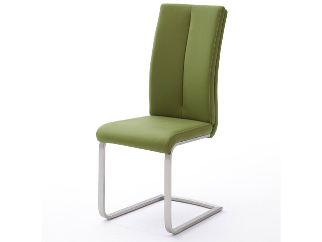 Esszimmerstuhl >Miafle III< (4er Set) in olive aus Metall - 42x104x61cm (BxHxT)