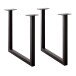 Kulissen-Esstisch >BROOKLYN< in Wildeiche geölt / Metall - 300x73x100 (BxHxT)